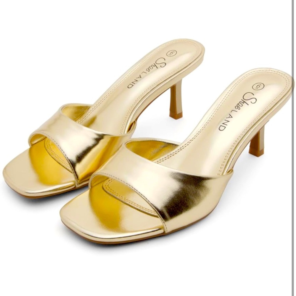 Gold Women Heels